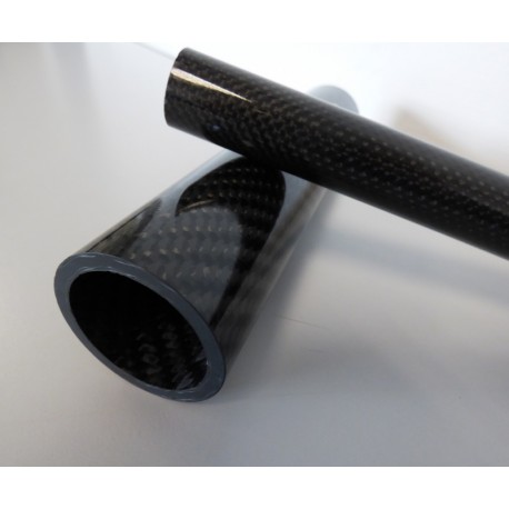 Carbon tube 75x80mm wrapped