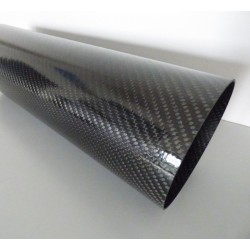 Carbon tube 160x165mm Wrapped non polished