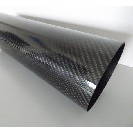 Carbon tube 190x195mm Wrapped non polished